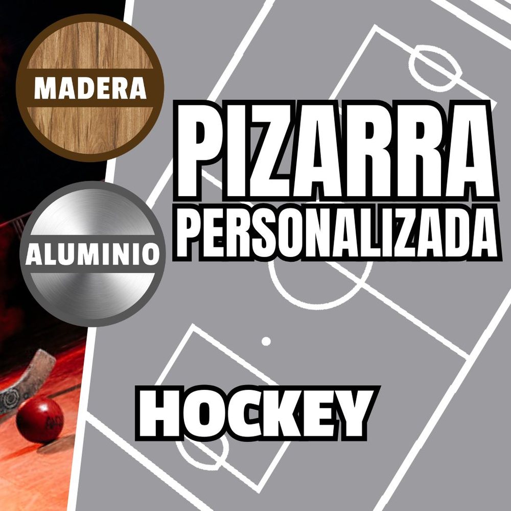 Pizarra personalizada de hockey en madera o aluminio