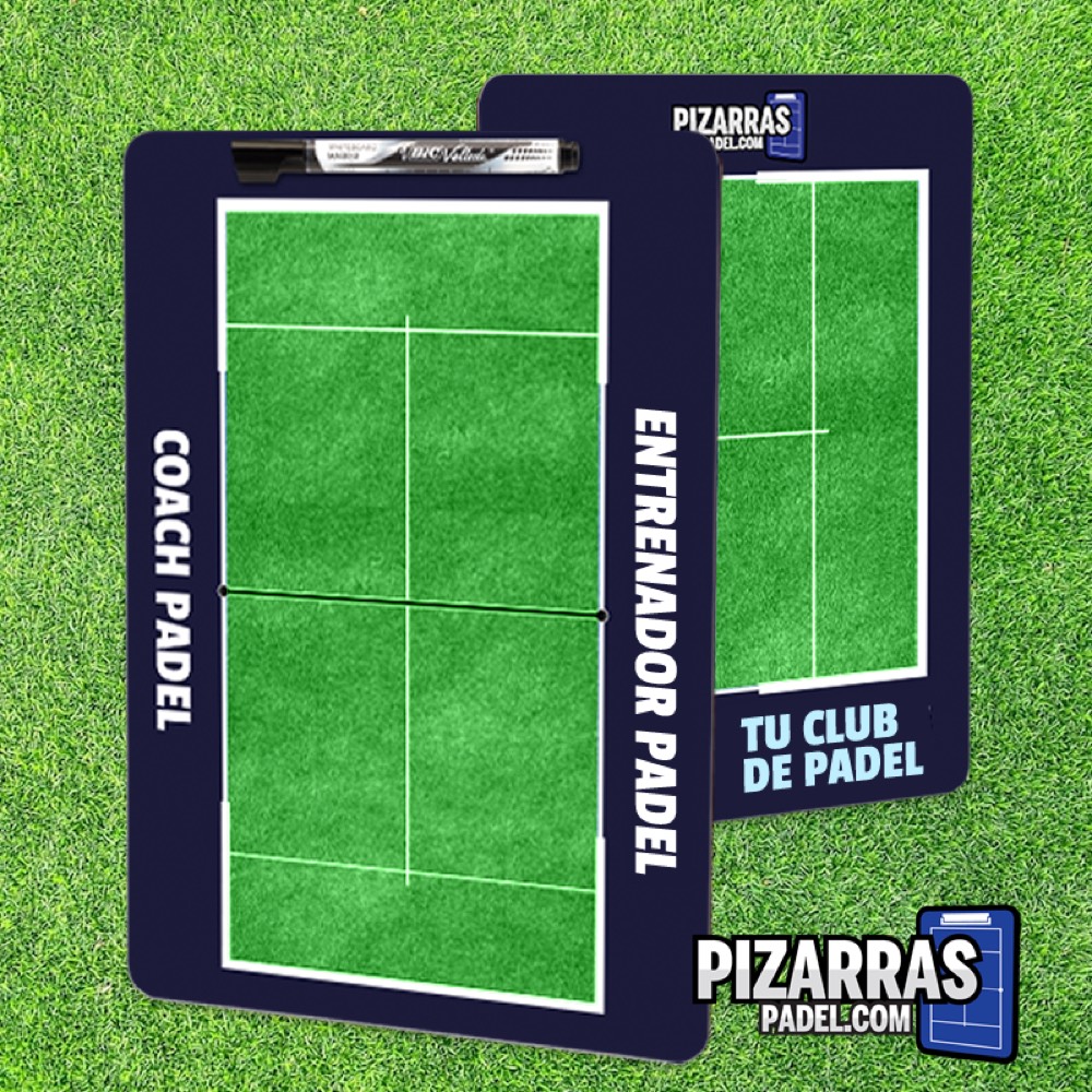 Pizarra de pádel con pista verde