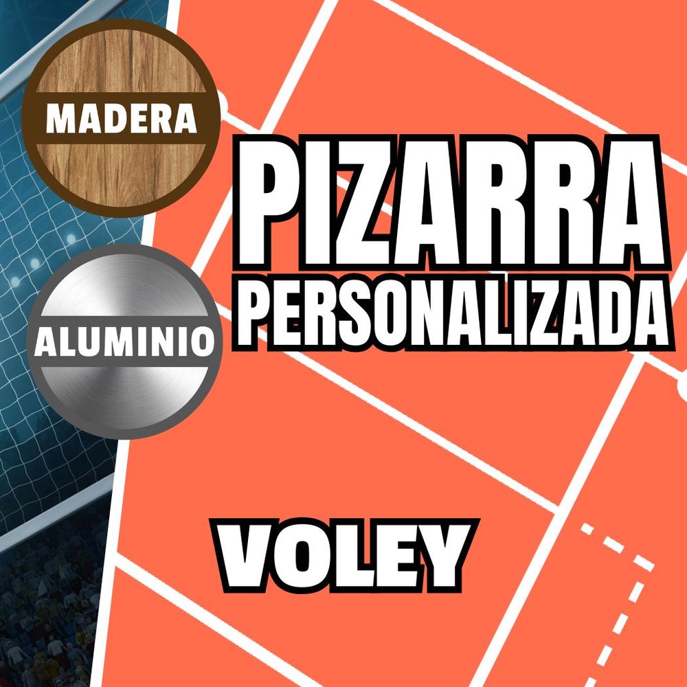 Pizarra personalizada de vóley en madera o aluminio